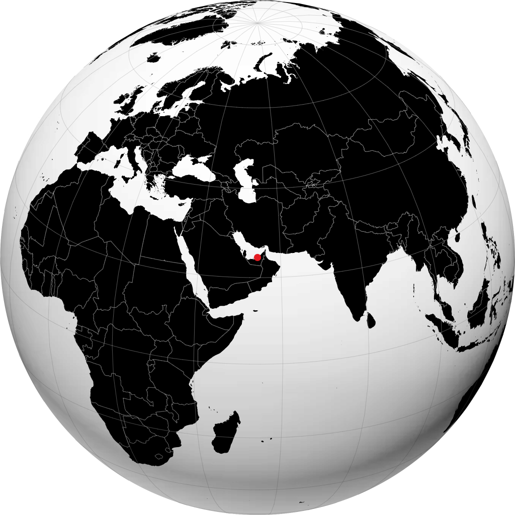 أبو ظبي على الكرة الأرضية