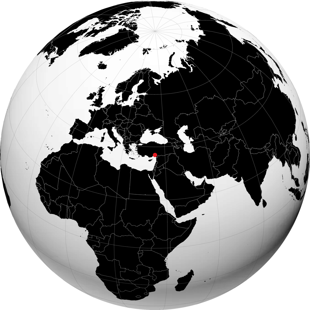 أضنة على الكرة الأرضية