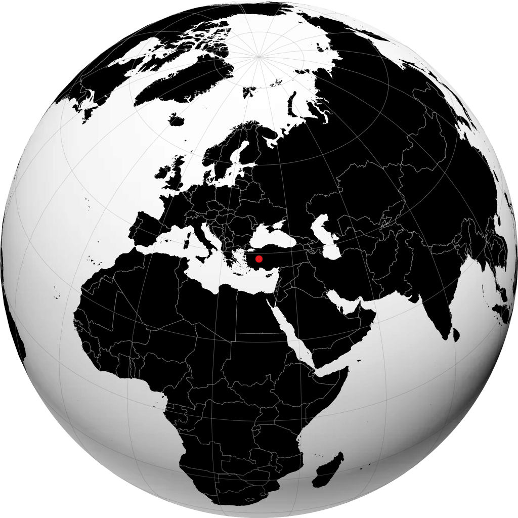 أفيون قره حصار على الكرة الأرضية