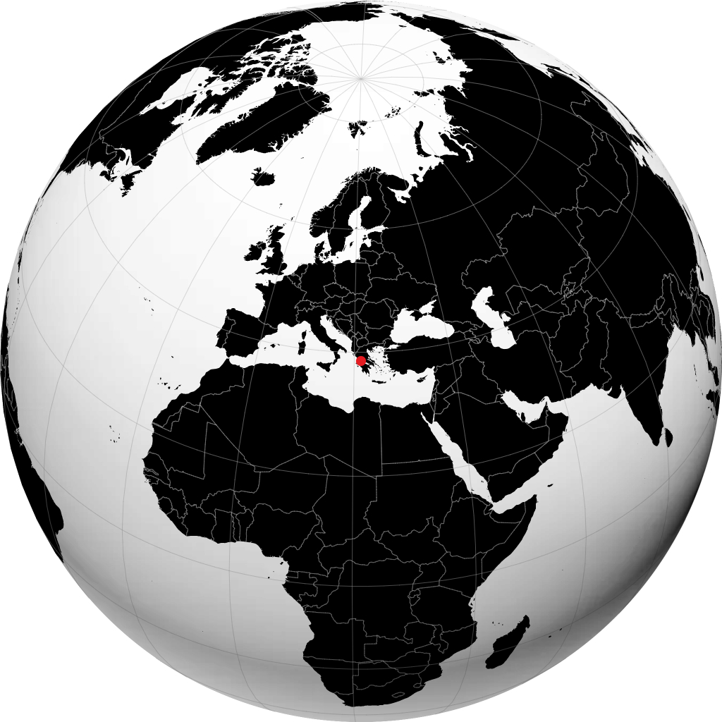 أغرينيو على الكرة الأرضية