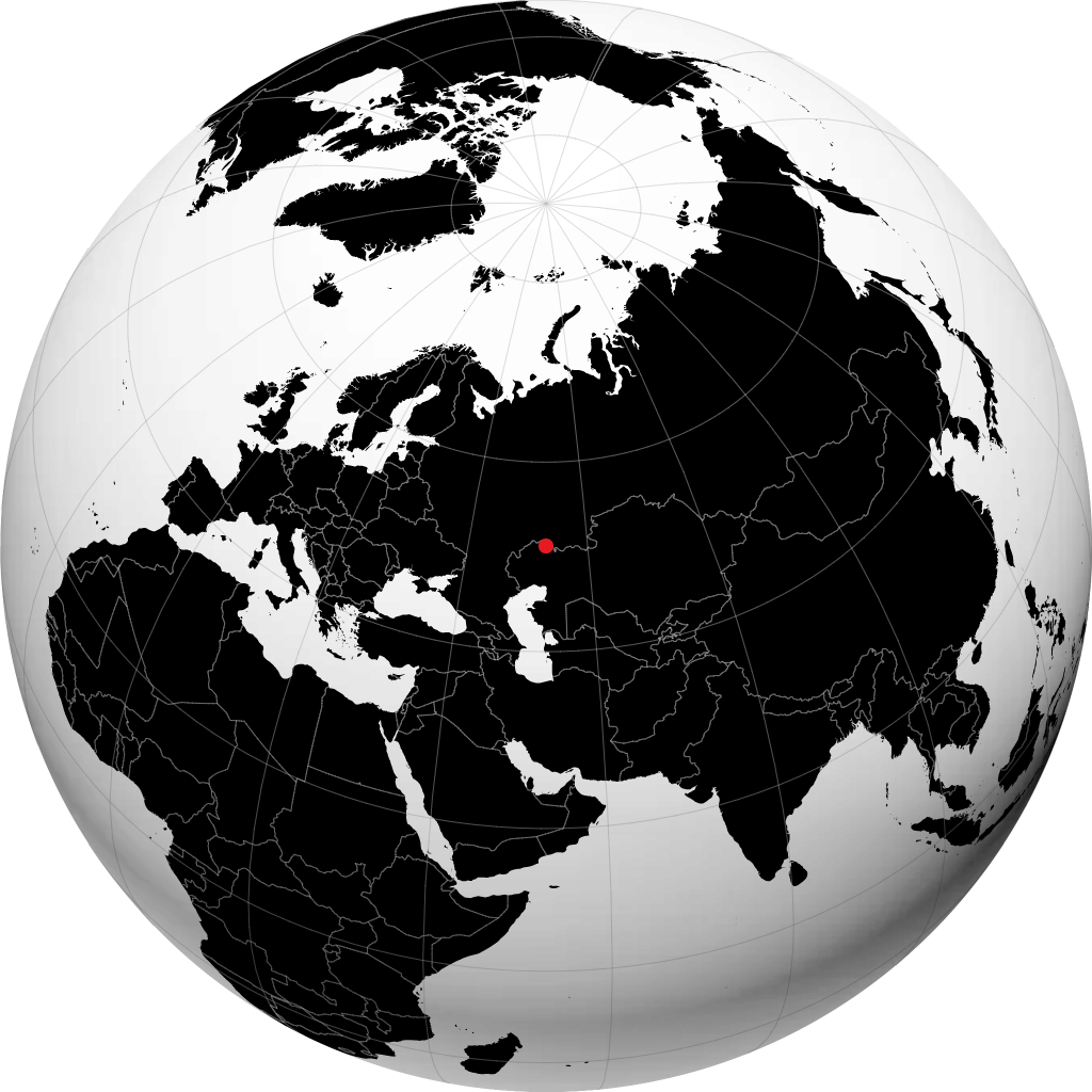 أكساي على الكرة الأرضية
