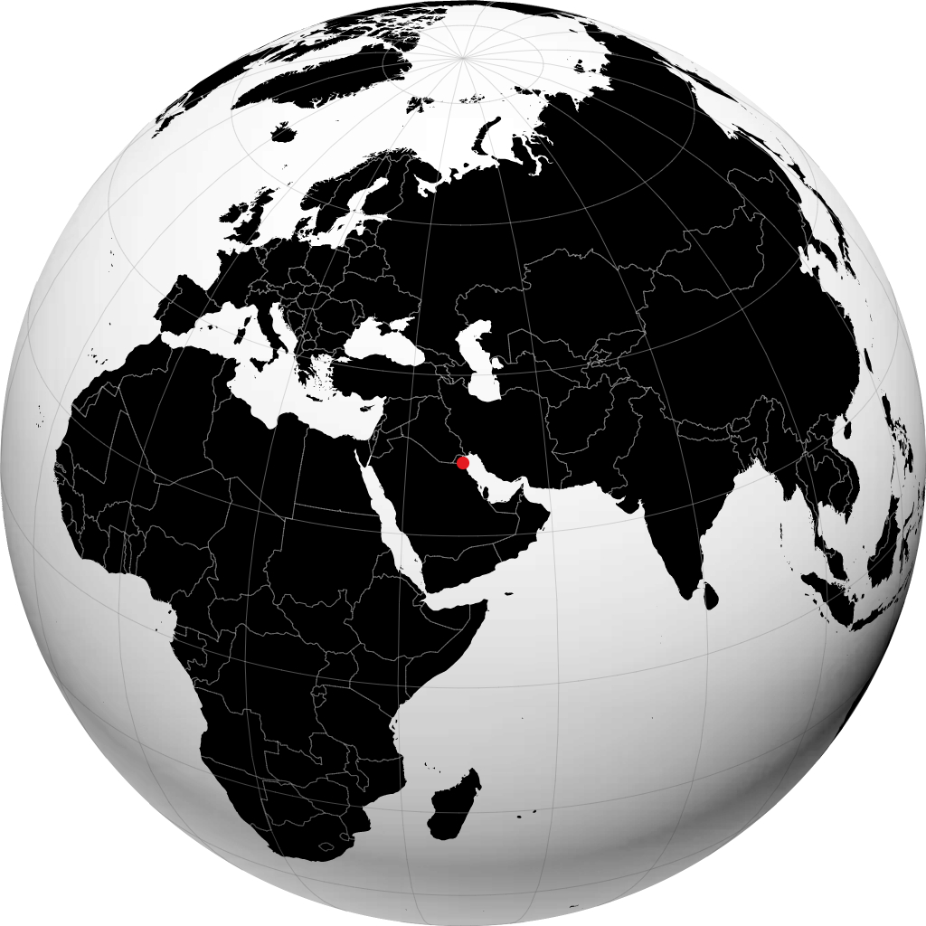 الأحمدي على الكرة الأرضية