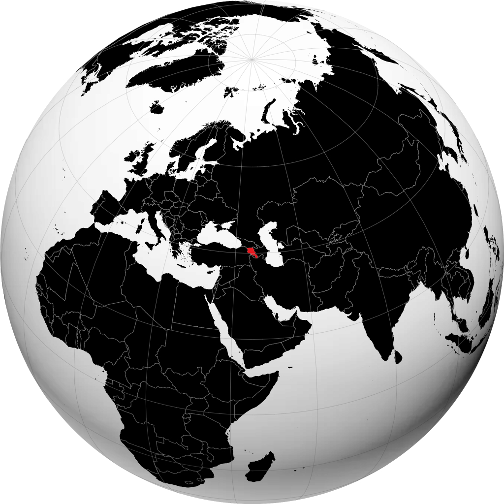 أرمينيا على الكرة الأرضية