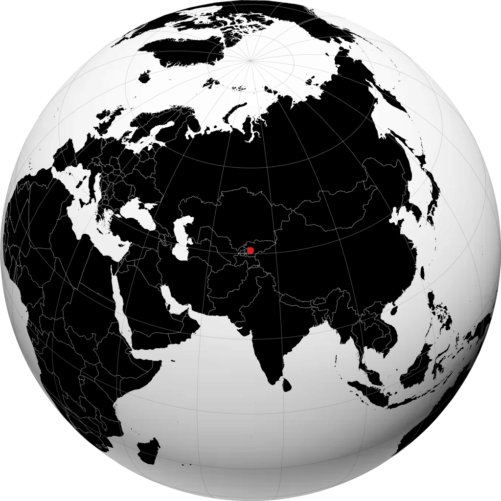 أنديجان على الكرة الأرضية