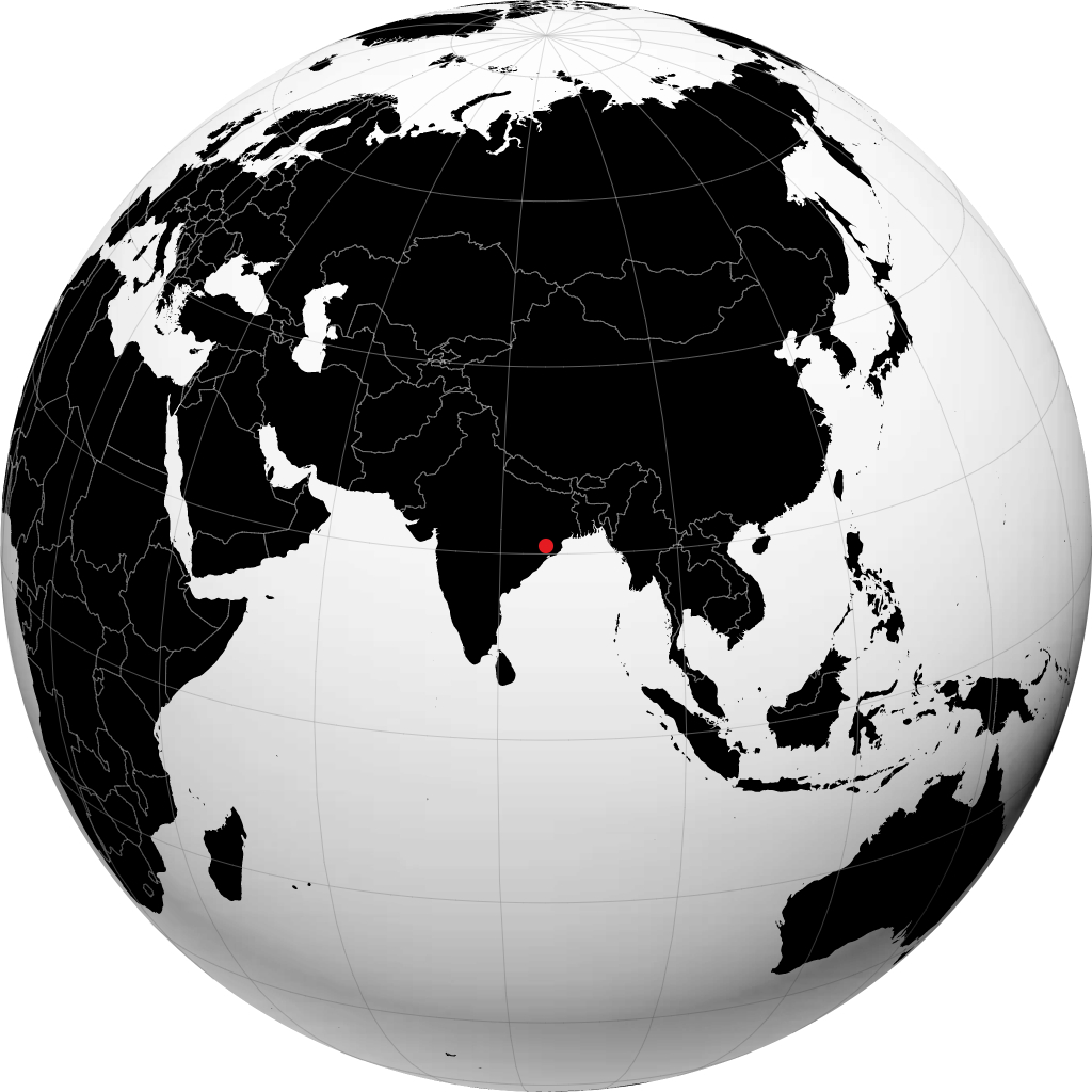 أنغول على الكرة الأرضية