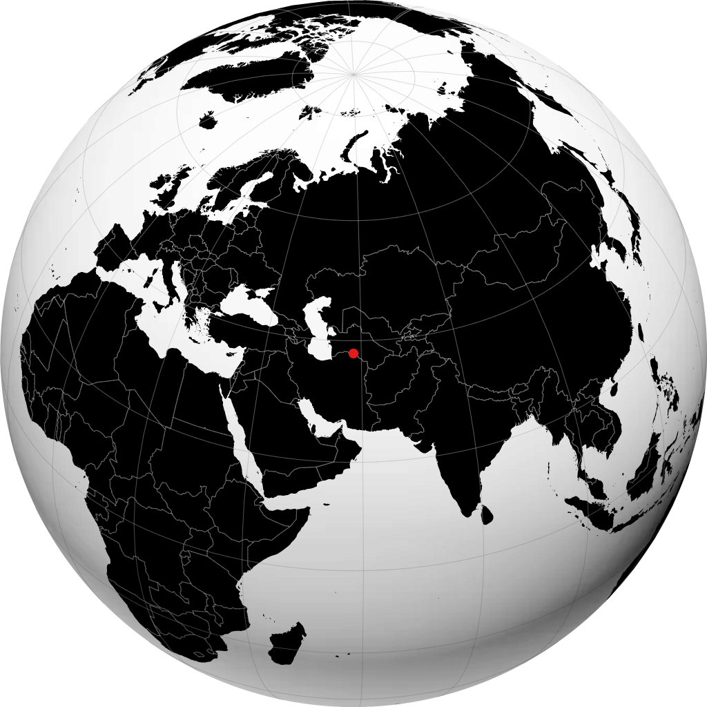 عشق آباد على الكرة الأرضية