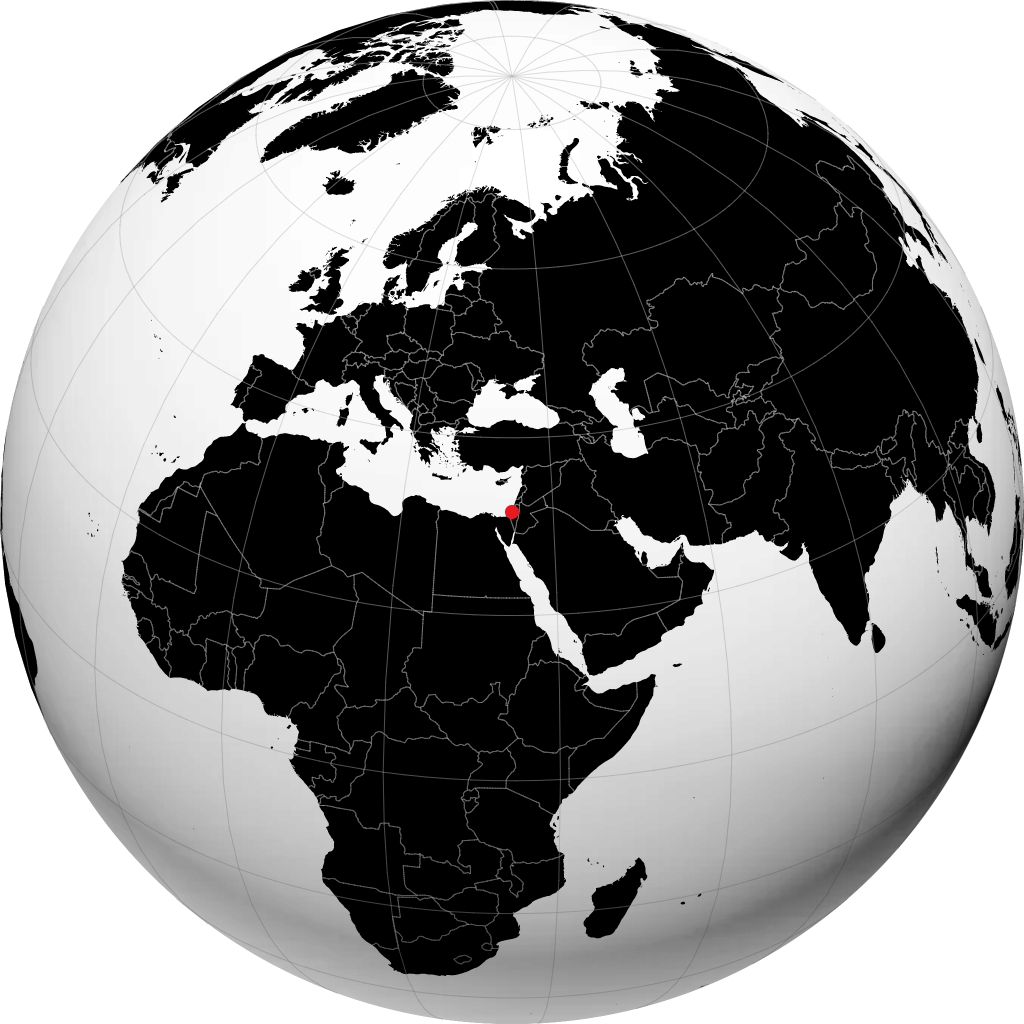 عسقلان على الكرة الأرضية