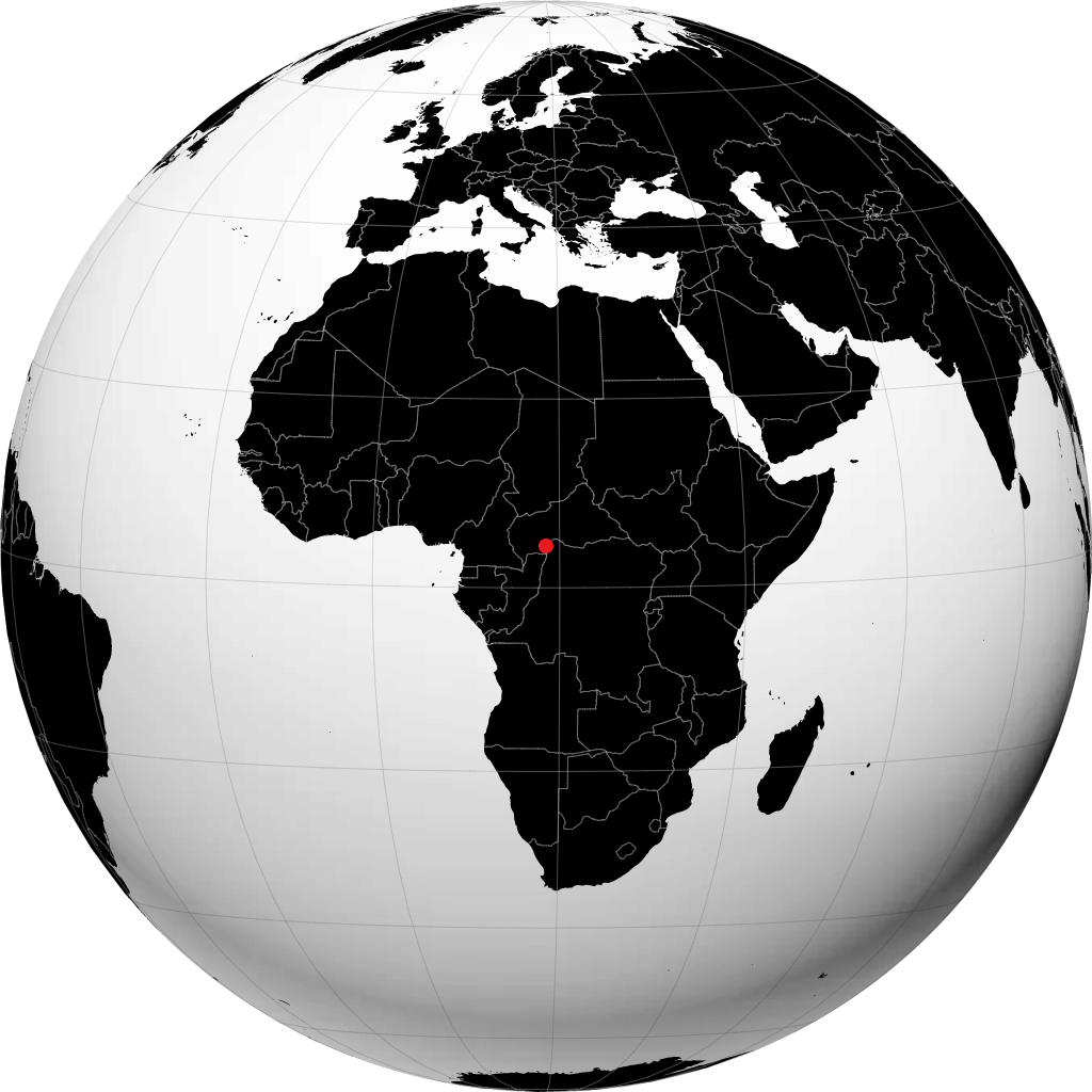 بانغي على الكرة الأرضية