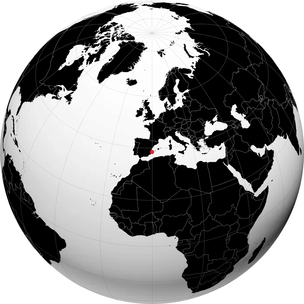 بنيدورم على الكرة الأرضية