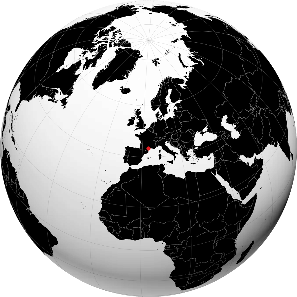 بيزييه على الكرة الأرضية
