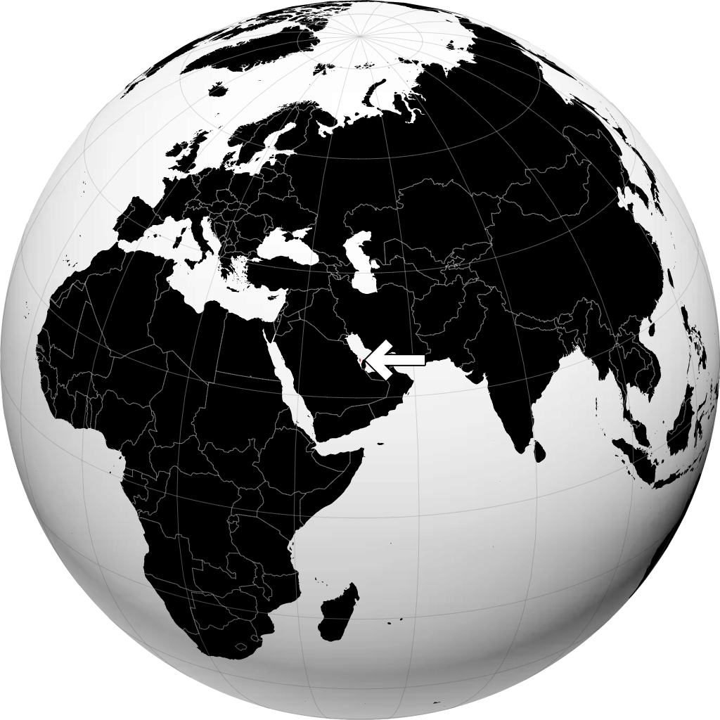 البحرين على الكرة الأرضية