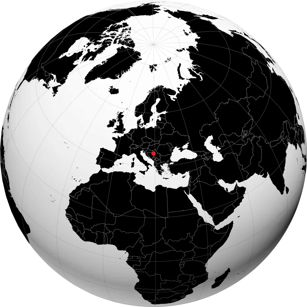 بييليجينا على الكرة الأرضية