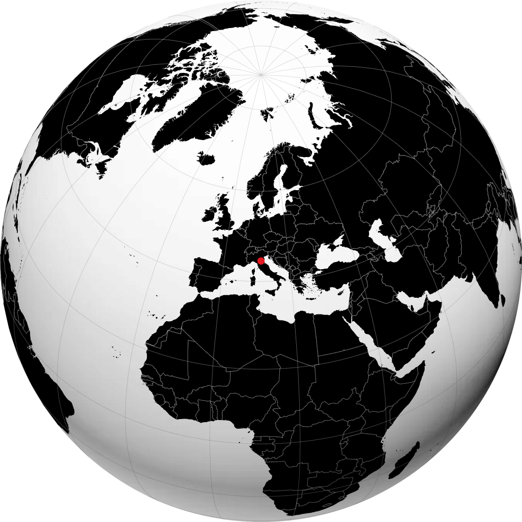 بولونيا على الكرة الأرضية