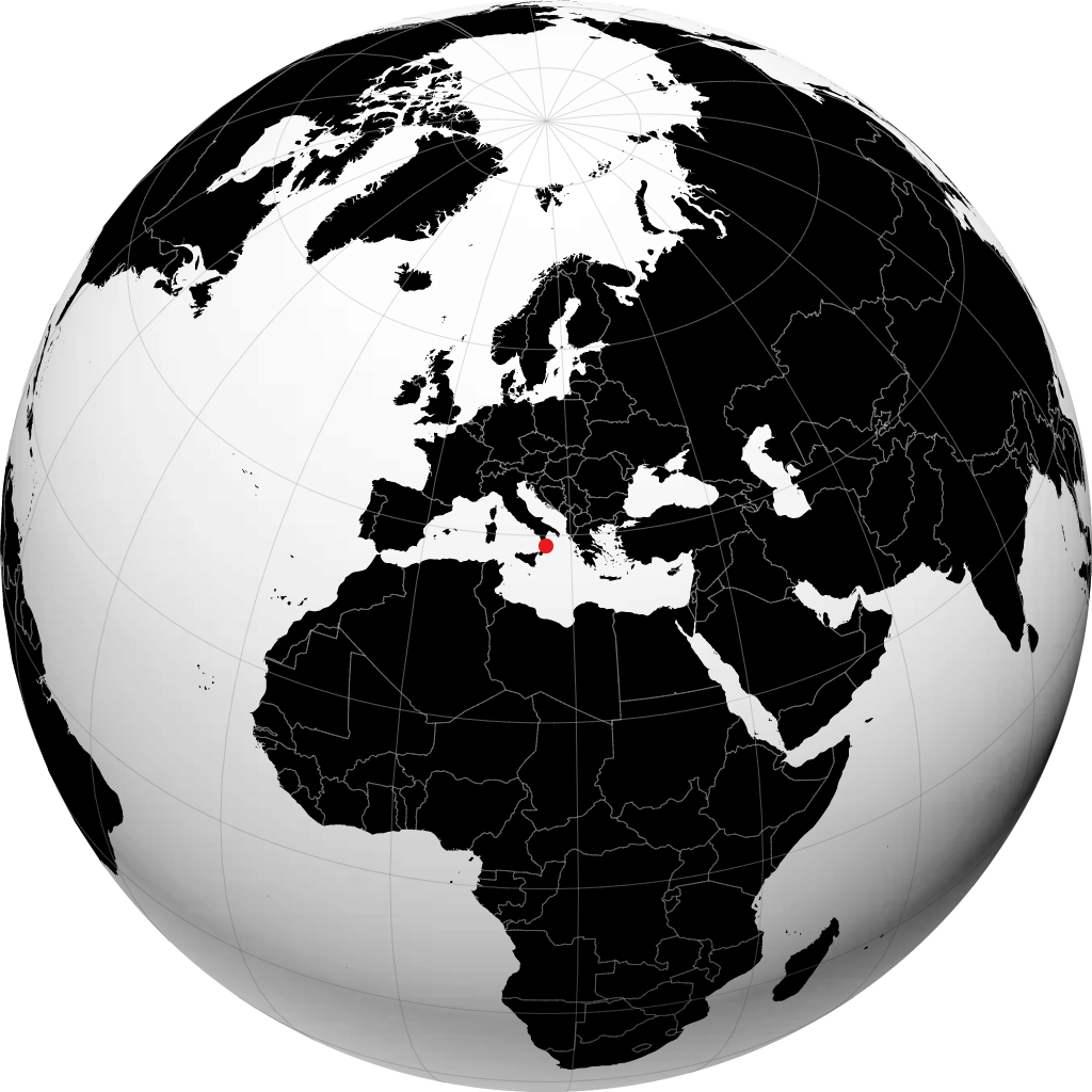 كاتانزارو على الكرة الأرضية