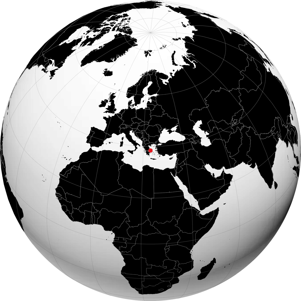 خالكيذا على الكرة الأرضية