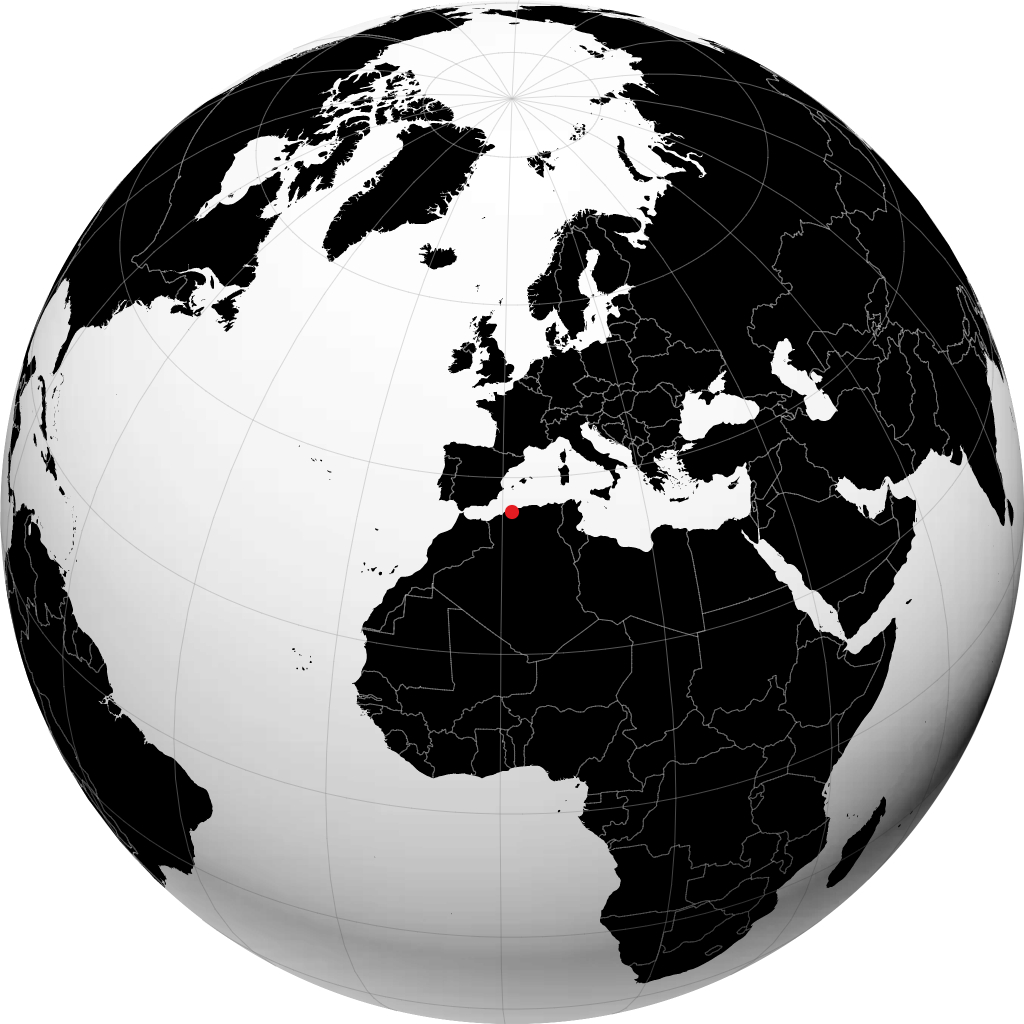 الشلف على الكرة الأرضية