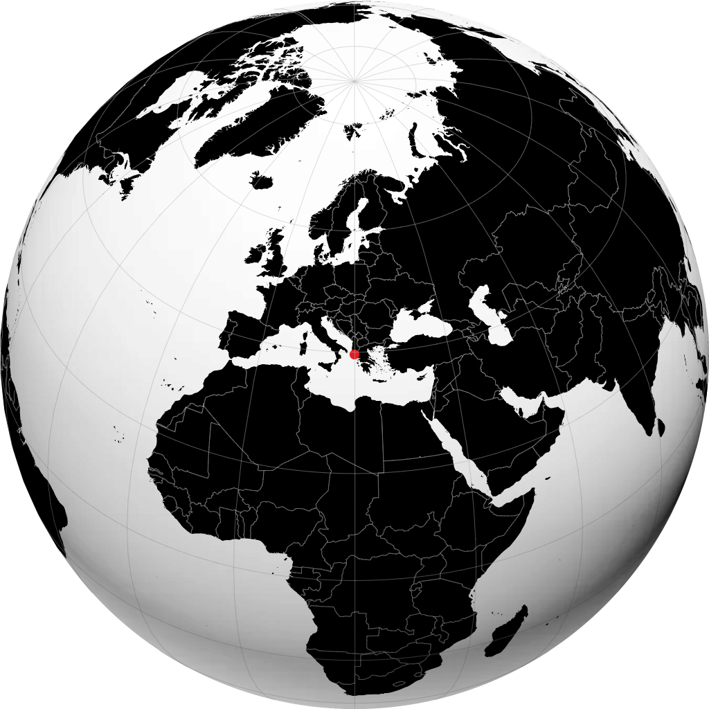 كورفو على الكرة الأرضية