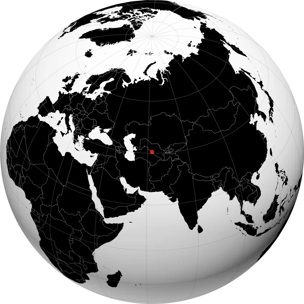 دارغاناتا على الكرة الأرضية