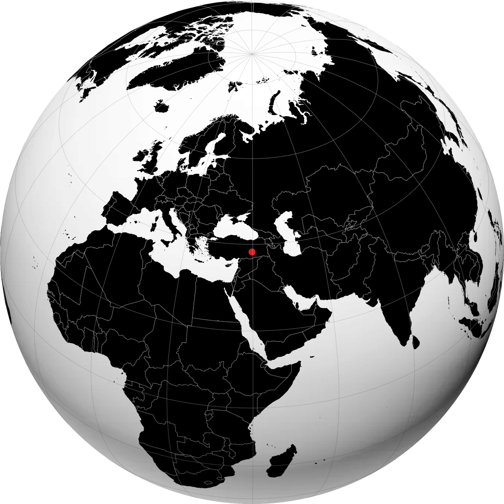 إرغاني على الكرة الأرضية