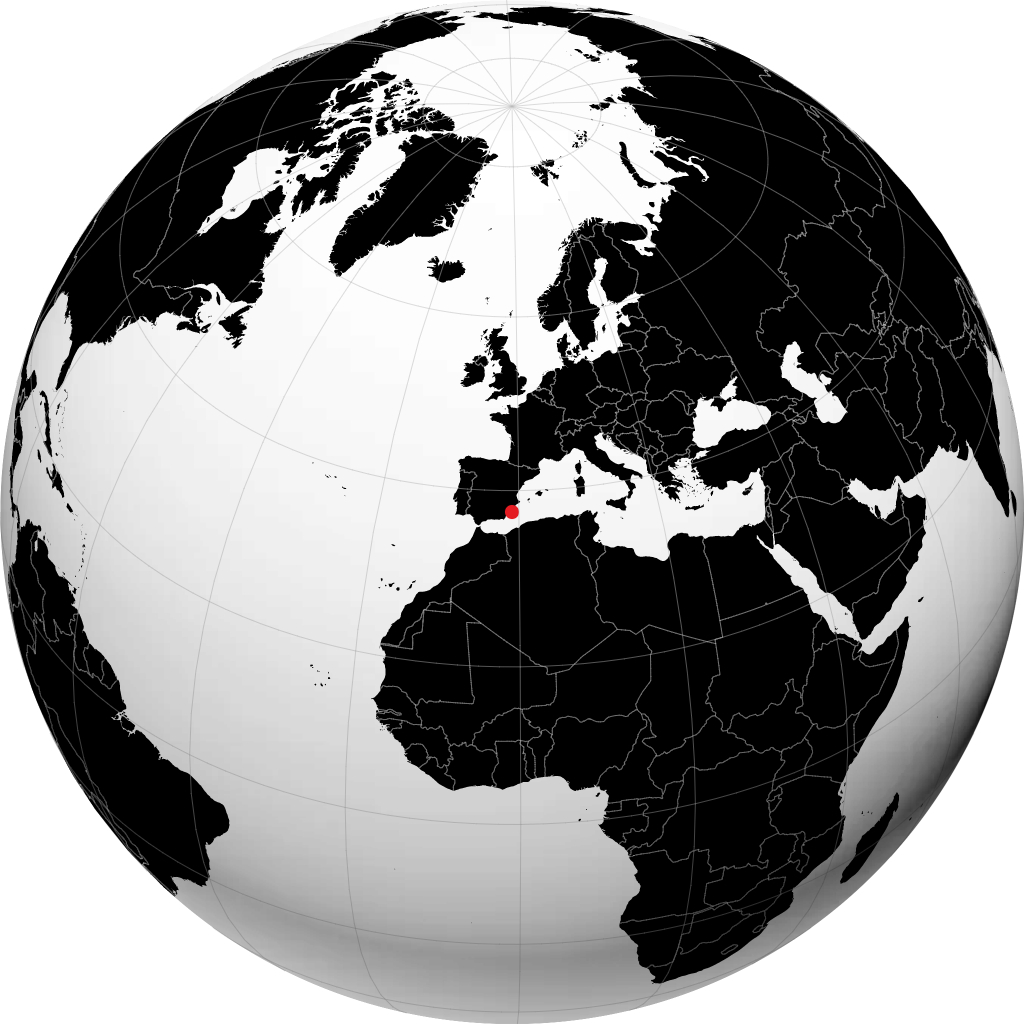 قرطاجنة على الكرة الأرضية