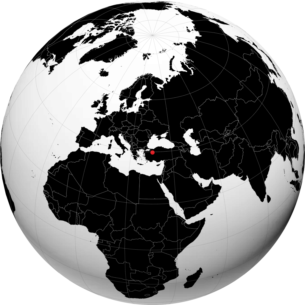 أسكيشهير على الكرة الأرضية