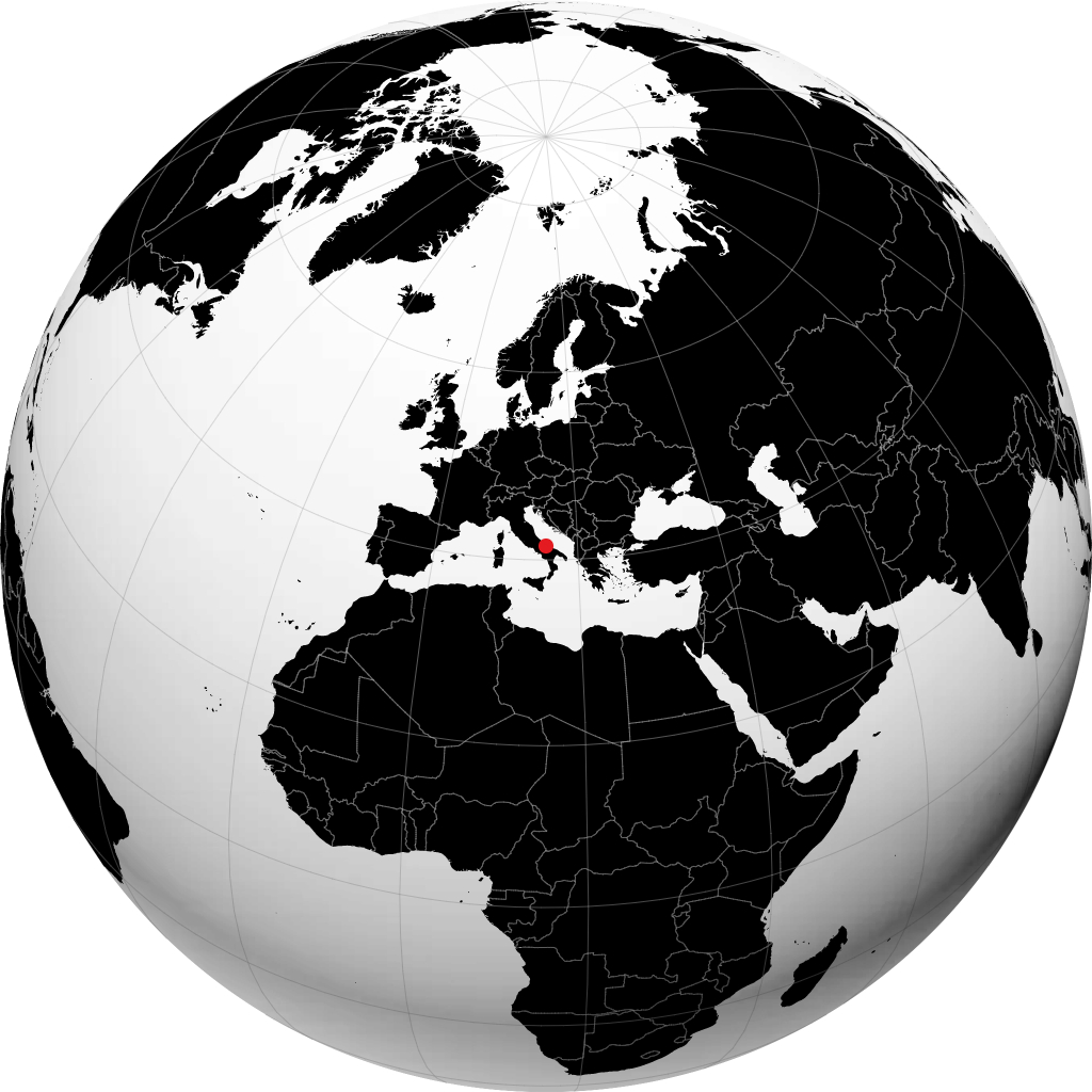 فوجيا على الكرة الأرضية