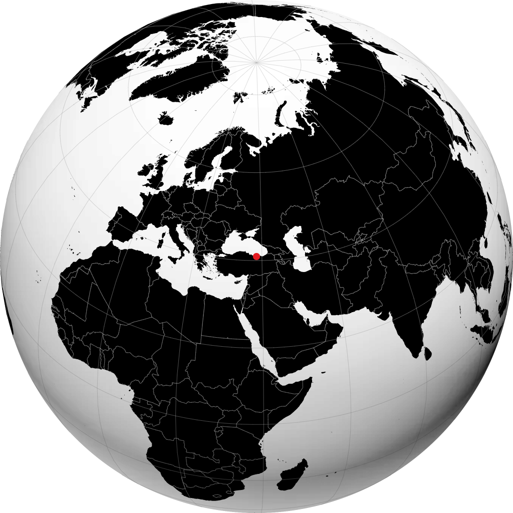 غيريسون على الكرة الأرضية