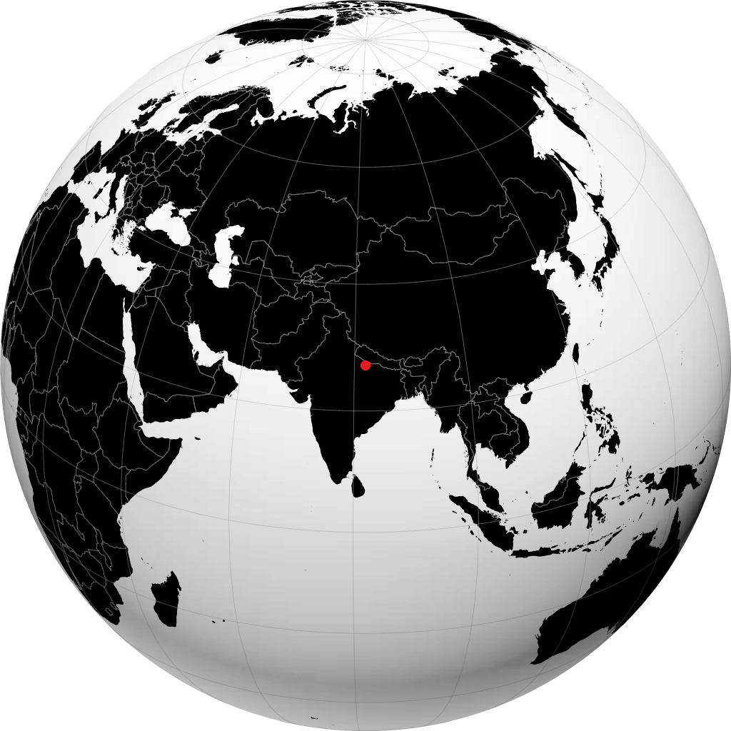 جوندا على الكرة الأرضية