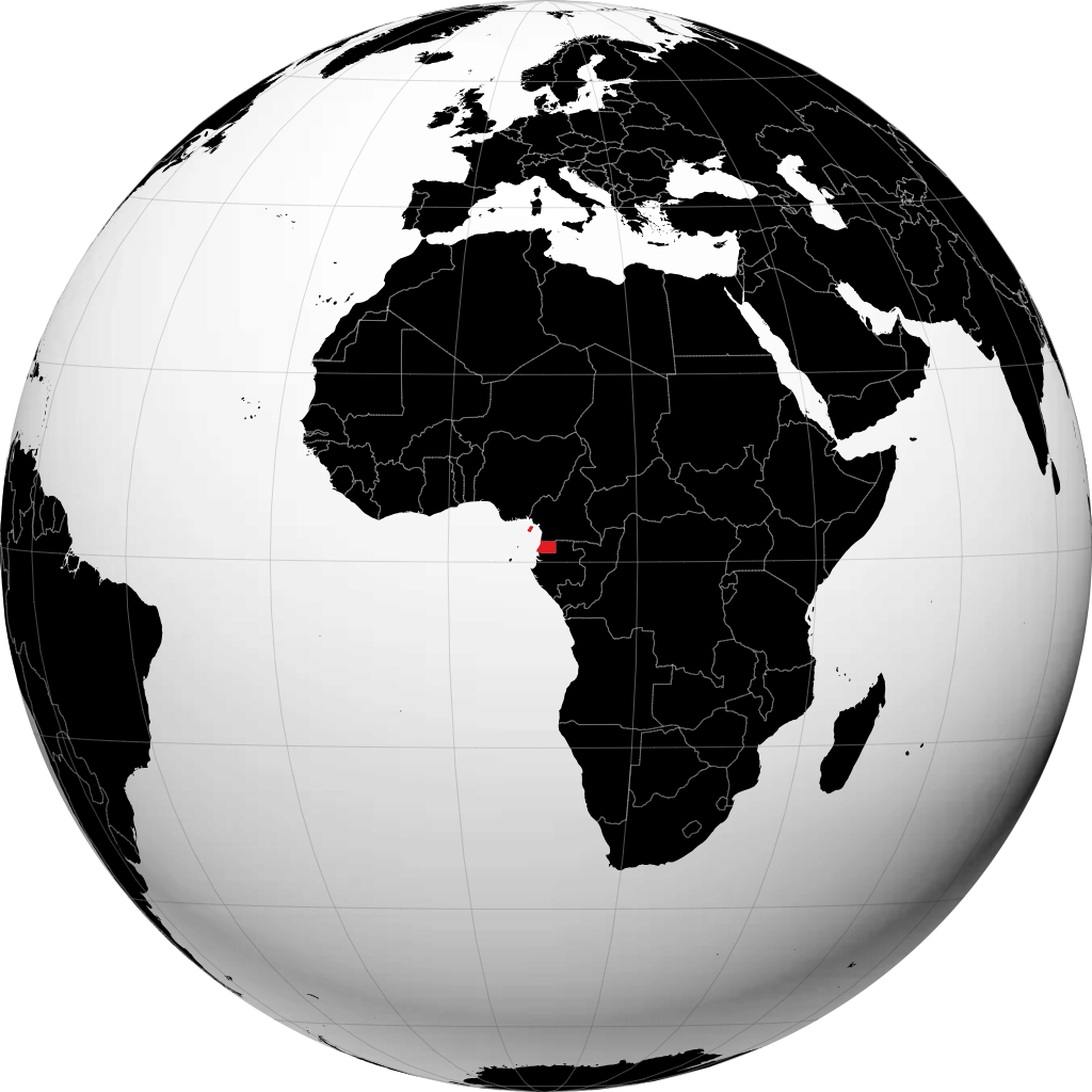 غينيا الاستوائية على الكرة الأرضية