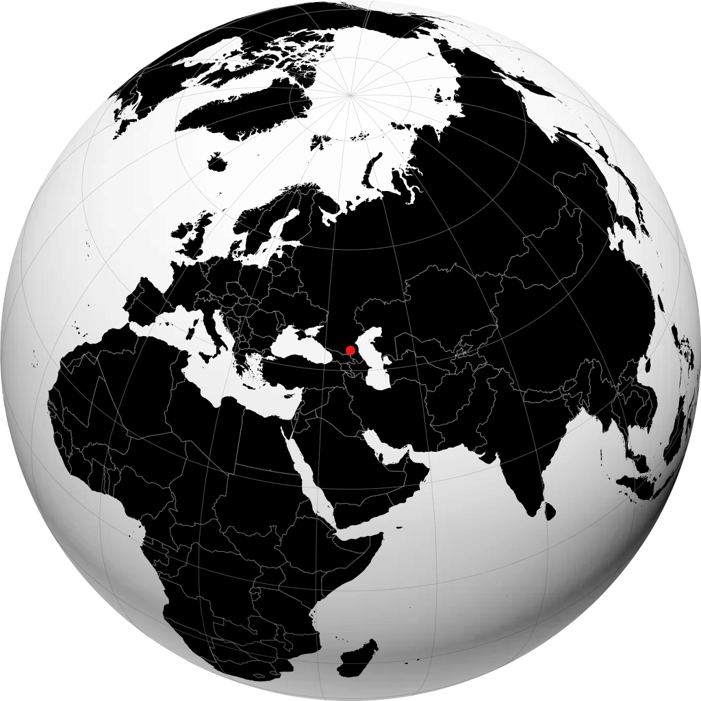 غروزني على الكرة الأرضية