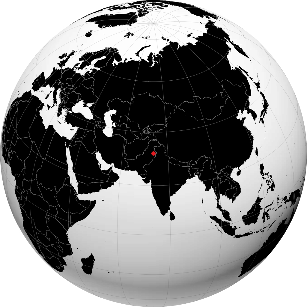حافظ آباد على الكرة الأرضية