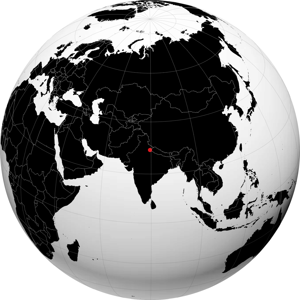 هالدواني على الكرة الأرضية