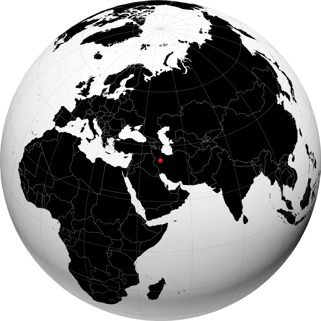 همدان على الكرة الأرضية