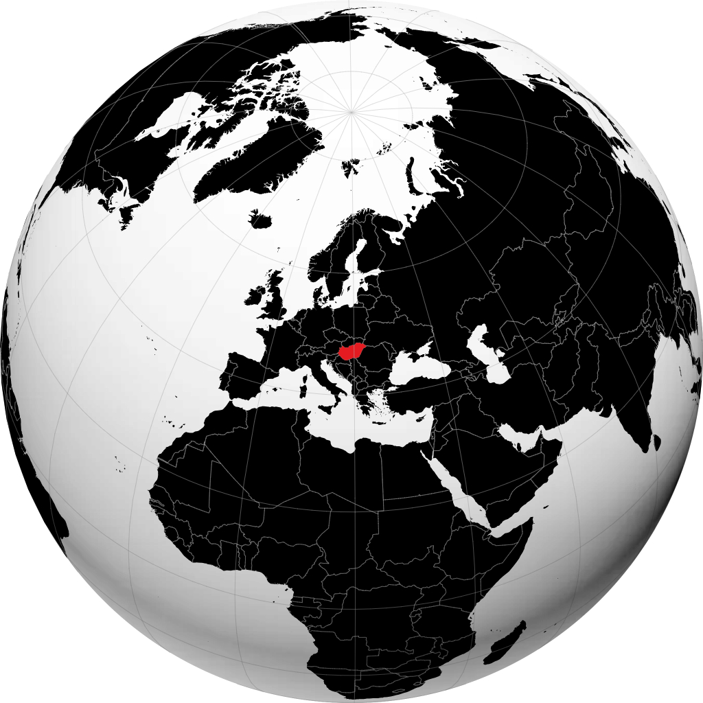 المجر على الكرة الأرضية