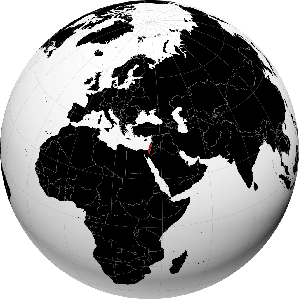 إسرائيل على الكرة الأرضية
