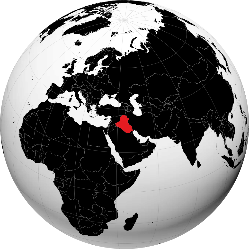 العراق على الكرة الأرضية