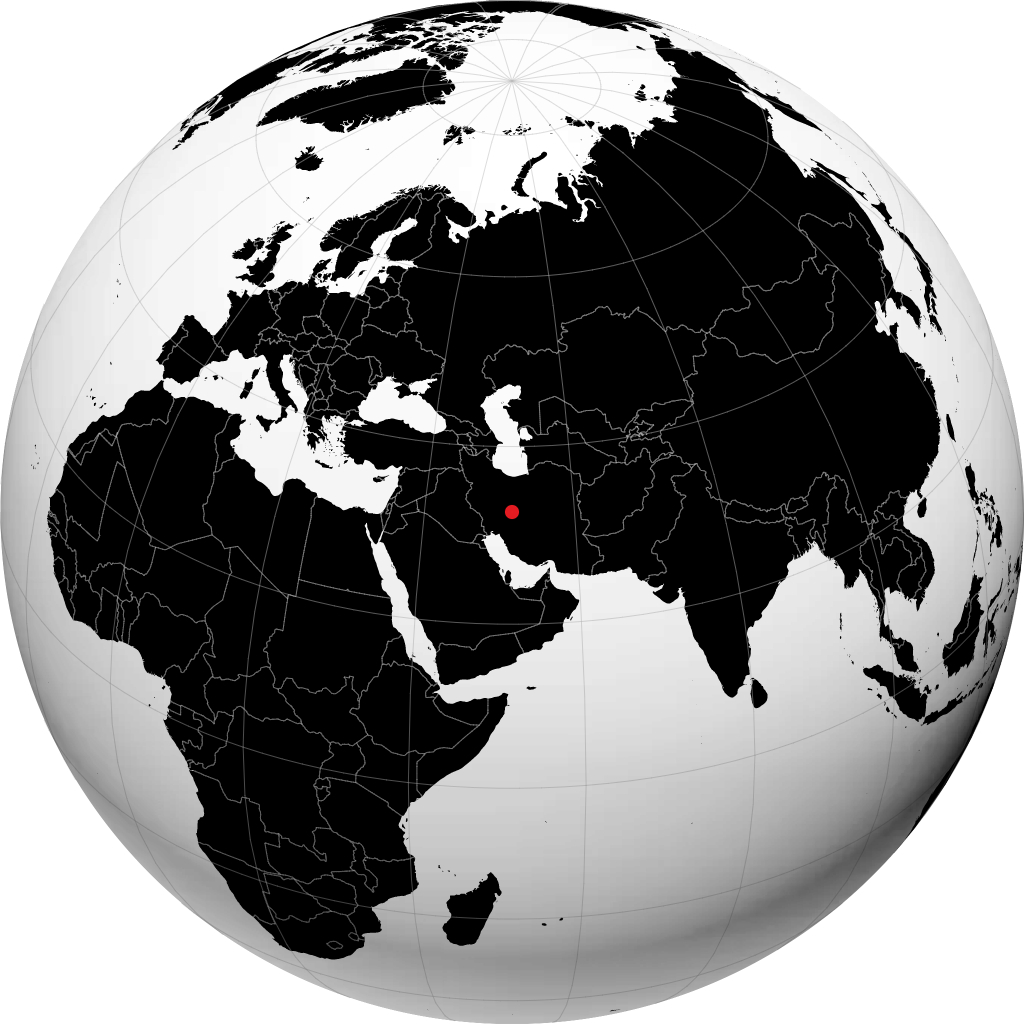 أصفهان على الكرة الأرضية