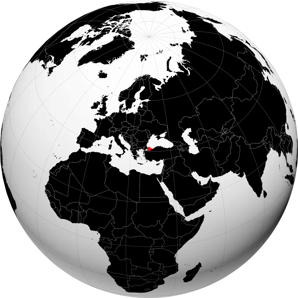 إسطنبول على الكرة الأرضية