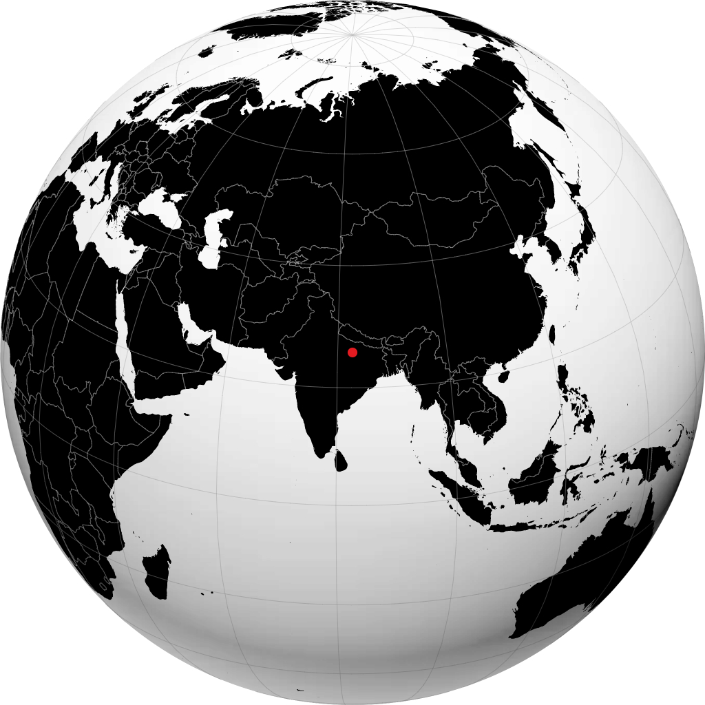 جونبور على الكرة الأرضية