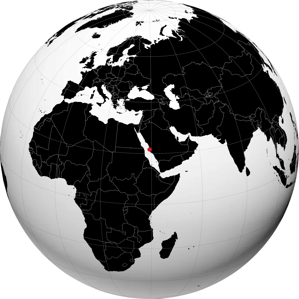 جدة على الكرة الأرضية