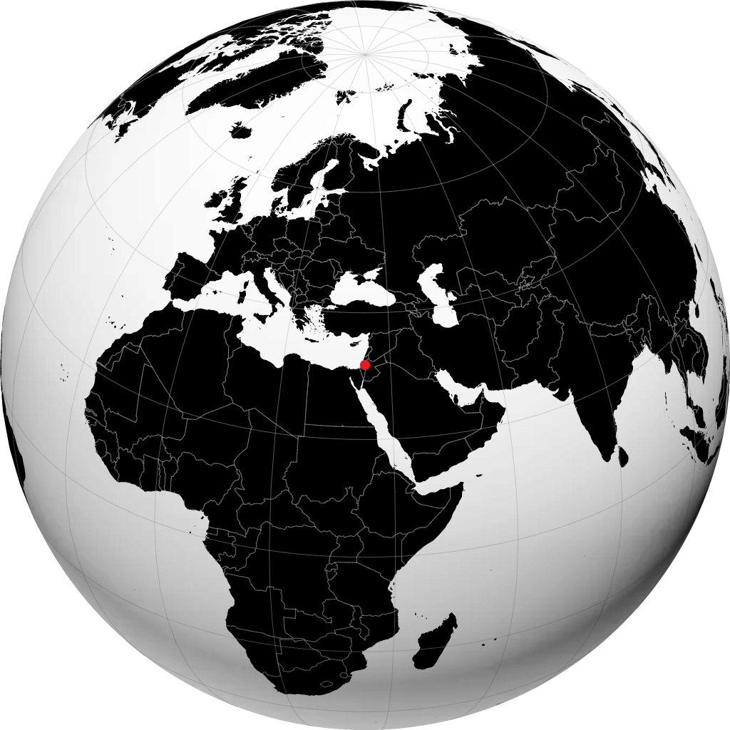 القدس على الكرة الأرضية