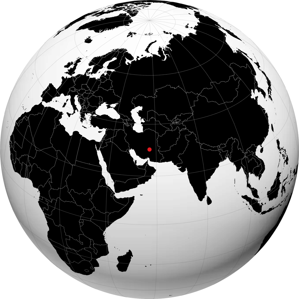 كرمان على الكرة الأرضية