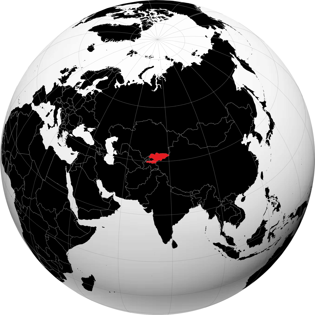 قيرغيزستان على الكرة الأرضية