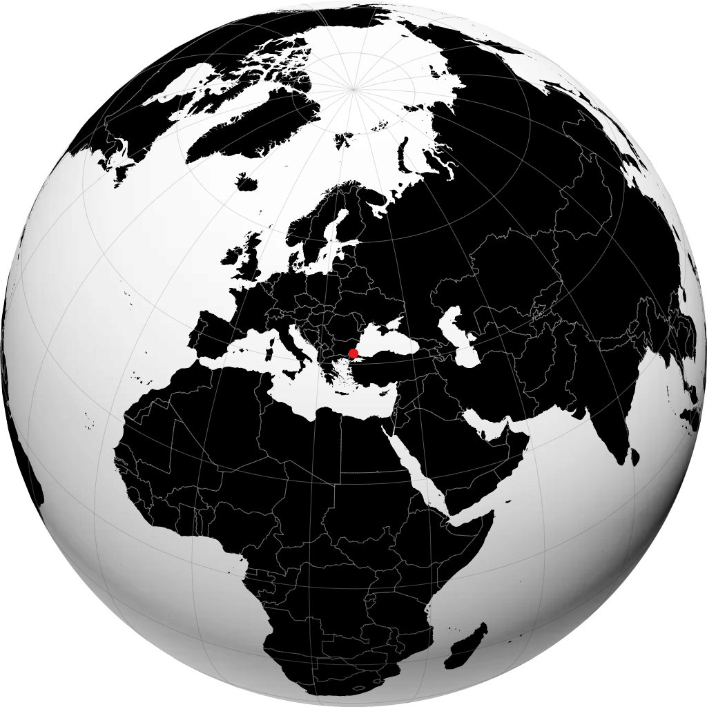 كيركلاريلي على الكرة الأرضية