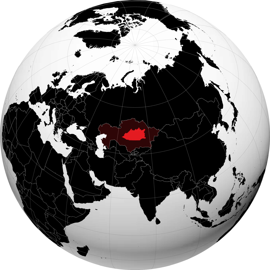 منطقة قاراغاندي على الكرة الأرضية