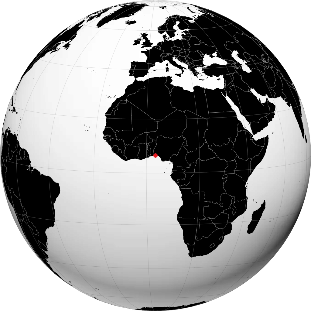 لاغوس على الكرة الأرضية
