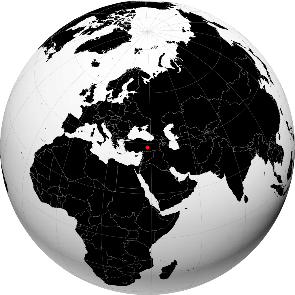 مالاتيا على الكرة الأرضية