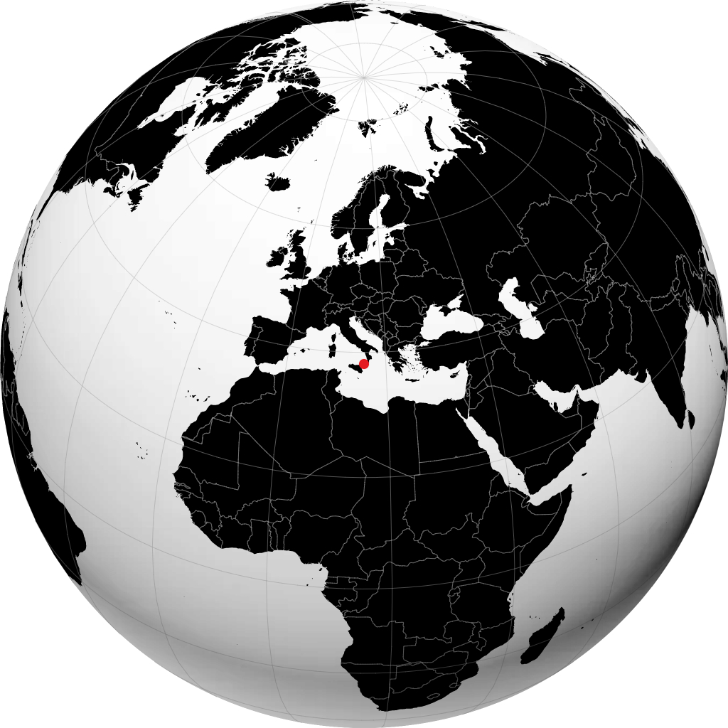 ميسينا على الكرة الأرضية