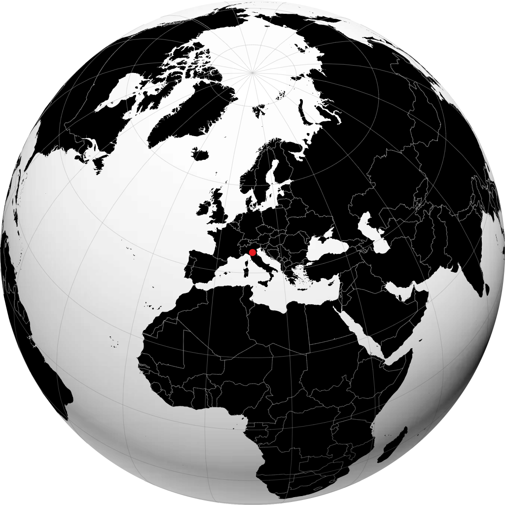 مودينا على الكرة الأرضية