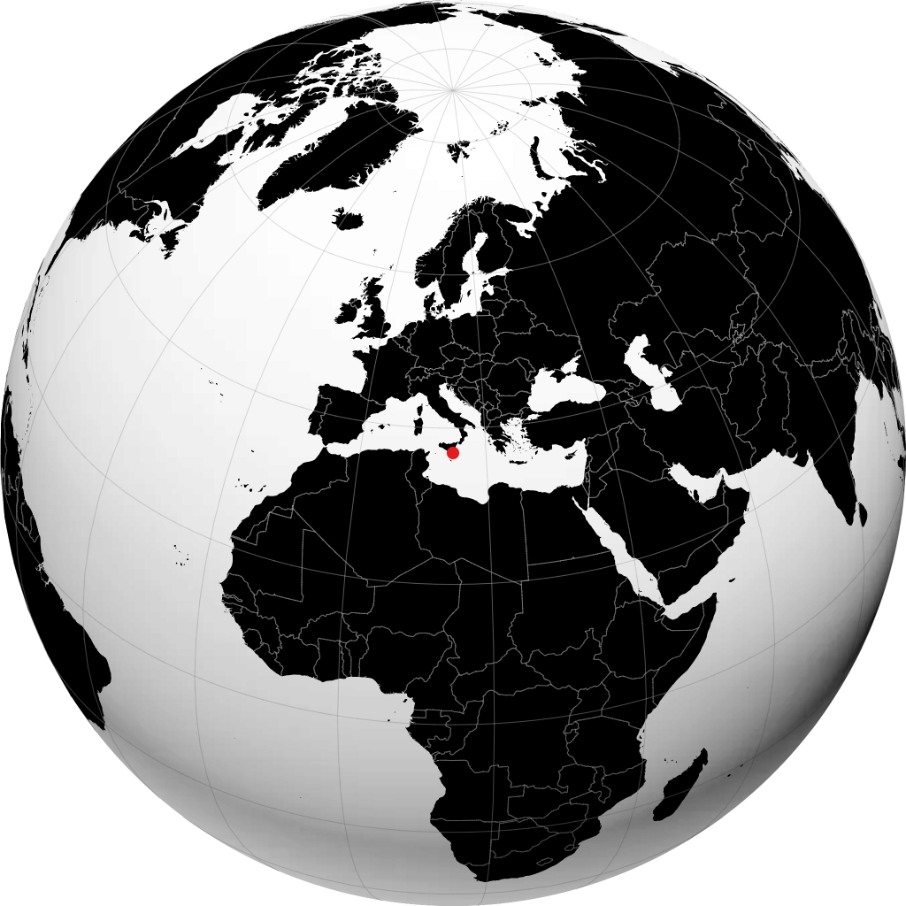 موديكا على الكرة الأرضية
